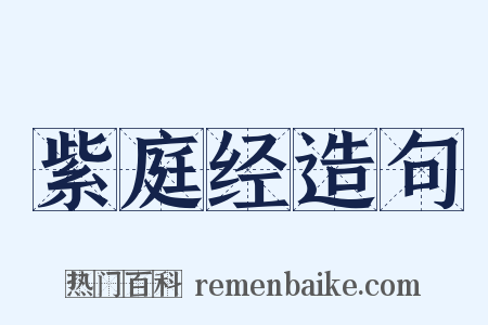 紫庭经造句是什么意思的图片